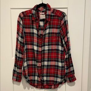 American Eagle Red Plaid Flannel Shirt